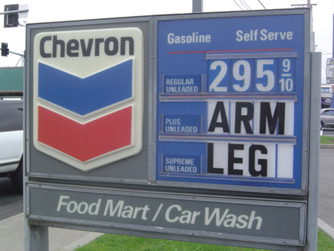 Cost of Petrol: An Arm and a Leg