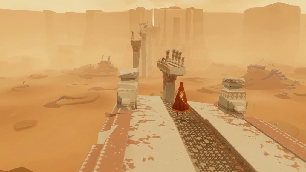 A screenshot from Journey